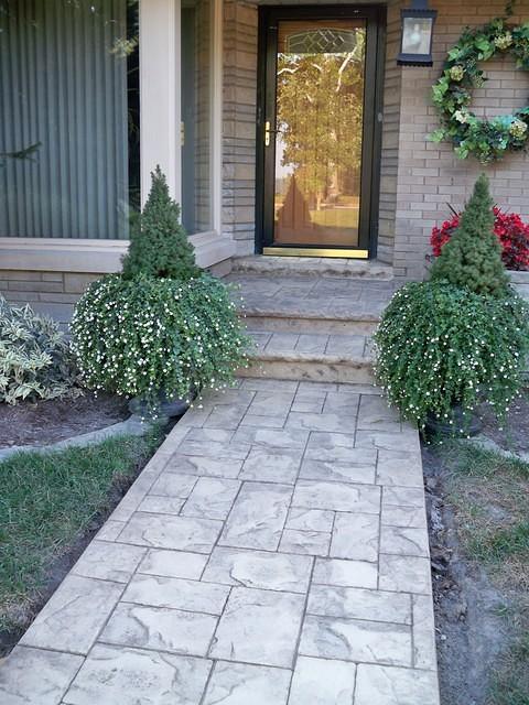 Ashlar Slate stamped walk and porch